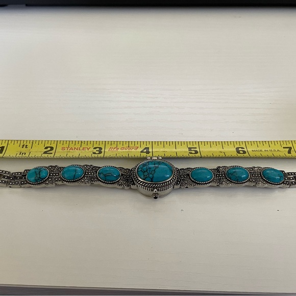 Mondu Quartz Watch Turquoise Bracelet Watch open turquoise to see watch - Picture 8 of 15